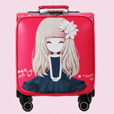 Beautiful Girl Pattern Large Capacity Suitcases Bags, Woman High Quality Multicolor Travelling