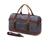 Vintage Waterproof Big Men Travel Bags Canvas Leather Duffle Bag Male Tote Large Capacity Carry