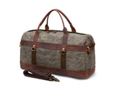 Vintage Waterproof Big Men Travel Bags Canvas Leather Duffle Bag Male Tote Large Capacity Carry