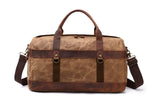 Vintage Waterproof Big Men Travel Bags Canvas Leather Duffle Bag Male Tote Large Capacity Carry