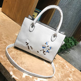 Woman Tote Casual Bags Crossbody Bag Embroidered Leather Handbag Shoulder Bag