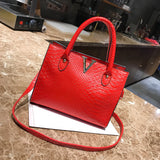 Woman Crossbody Bags Leather  Handbag Alligator Pattern Shoulder Bag