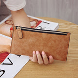 Auteuil Paris Women'S Purse Ladies Wallet Long Money Bags Simple Style Coin Purse Leather Thin