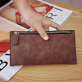 Auteuil Paris Women'S Purse Ladies Wallet Long Money Bags Simple Style Coin Purse Leather Thin