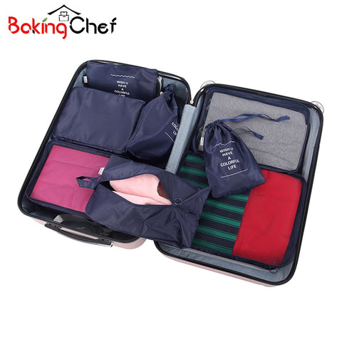 8 Pcs/Set Travel Storage Bags Waterproof Packing Cube Portable Clothing Sorting Organizer