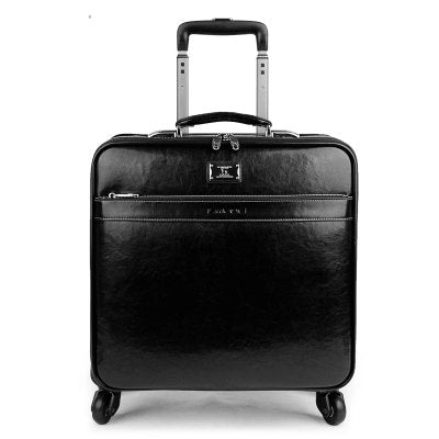 First Layer Of Cowhide Commercial Universal Wheels Trolley Luggage 16 18 20 22 Luggage Travel Bag