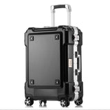 Aluminum Frame+Pc Suitcase,20"24"28"Inch High-Quality Anticollision Rolling Luggage Tsa Lock Travel