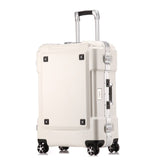 Aluminum Frame+Pc Suitcase,20"24"28"Inch High-Quality Anticollision Rolling Luggage Tsa Lock Travel