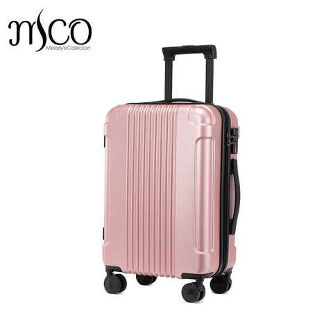 Just Star Stripe 3 Classic Color 100% Pc Spinner Tas Alloy Trolley Suitcase Men Tote Travel Luggage