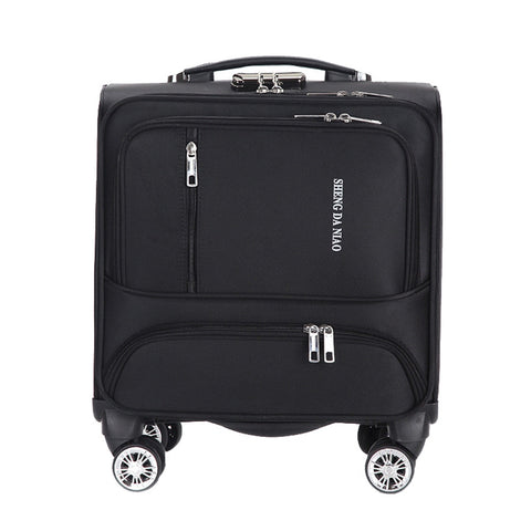 Fashion Commercial Travel Suitcase Universal Wheel Aluminium Alloy Rod Trolley Oxford Cloth