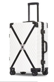 Letrend Aluminum Frame+Pc+Abs Rolling Luggage, 20"24"26"29"Inch Crash Proof Truckle Suitcase,Castor