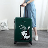 Wholesale!24 Inches Fashion Retro Cartoon Hardside Suitcase For Men And Women,Red Pink Black Girl