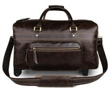 J.M.D Excellent Vintage Genuine Leather Duffle Bag Big Fashion Casual Tote Bag Classic Business