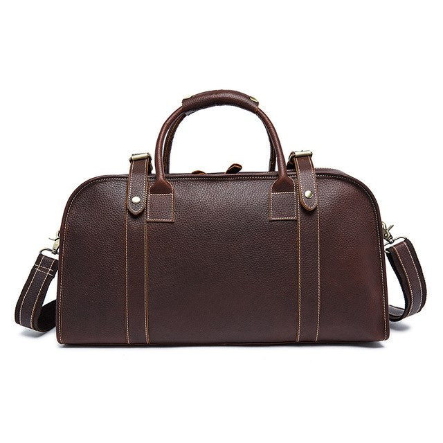 Letrend Hand Travel Bag Men Genuine Leather Multifunction Shoulder Bags Trolley Vintage Suitcases