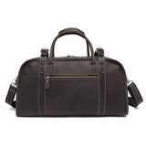 Letrend Hand Travel Bag Men Genuine Leather Multifunction Shoulder Bags Trolley Vintage Suitcases