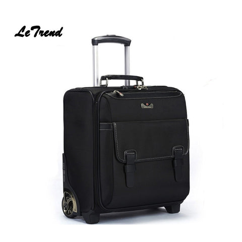 Letrend Caster Business Rolling Luggage Trolley Women 17 Inch Carry On Luggage Wheel Suitcases