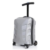 Travel Tale 100% Pc Personality Cool Scooter Suitcase Carry On Spinner Wheel Multi-Function