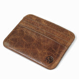 Men Wallet Business Card Holder Bank Cardholder Leather Cow Pickup Package Bus Card Holder Slim