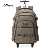 Letrend Business Travel Bag Large Capacity Suitcases Wheels Men Shoulder Backpack Rolling Luggage
