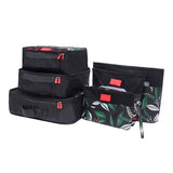 6Pcs/Set Travel Storage Bags Cube Portable Printing Underwear Sorting Organizer Pouch Luggage