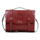 Ecosusi New Design Women Messenger Bags Vintage Pu Leather Handbag Crossbody Satchel Briefcase