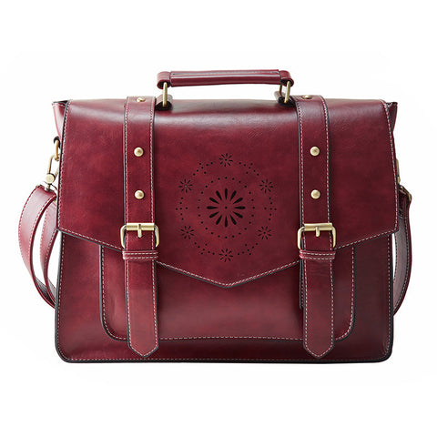 Ecosusi New Women Pu Leather Handbag High Quality Retro Women Messenger Bags Famous Designer