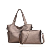 Women Handbag Leather Women Shoulder Bags 2 Sets Famous Brand Designer Women Messenger Bags