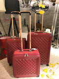 Fashion, Classic, Noble Luxury Pu 16/20/24Inch Size Rolling Luggage Spinner Brand Travel Suitcase