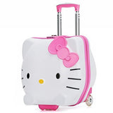 Kids Rolling Luggage Bag,Children'S Hello Kitty Suitcase With Wheel,Child Trolley With Lock,Boy