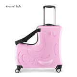 Children'S Travel  Lovely, Cartoon Trojan Pc 19 Inch Size Rolling Luggage Spinner Brand Travel