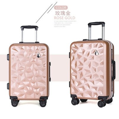Travel Tale Fashion 3D Diamond Stone 20/24 Inch Size Pc Rolling Luggage Leisure Business Spinner
