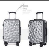 Travel Tale Fashion 3D Diamond Stone 20/24 Inch Size Pc Rolling Luggage Leisure Business Spinner