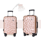 Travel Tale Fashion 3D Diamond Stone 20/24 Inch Size Pc Rolling Luggage Leisure Business Spinner
