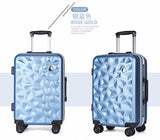 Travel Tale Fashion 3D Diamond Stone 20/24 Inch Size Pc Rolling Luggage Leisure Business Spinner