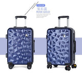Travel Tale Fashion 3D Diamond Stone 20/24 Inch Size Pc Rolling Luggage Leisure Business Spinner