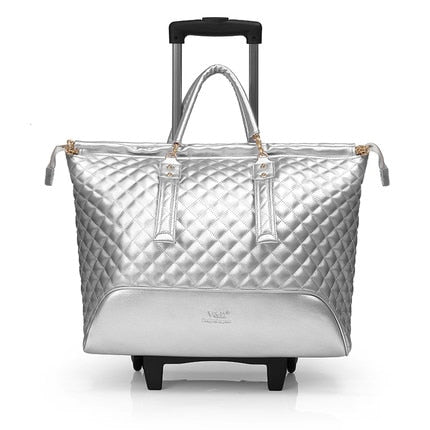 Travel Tale High Quality Fashion 16 Inch Waterproof Pu Rolling Luggage Spinner Brand Travel