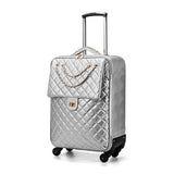 Travel Tale Fashion 20/24 Size 100%Pu High Quality Rolling Luggage Spinner Brand Travel Suitcase