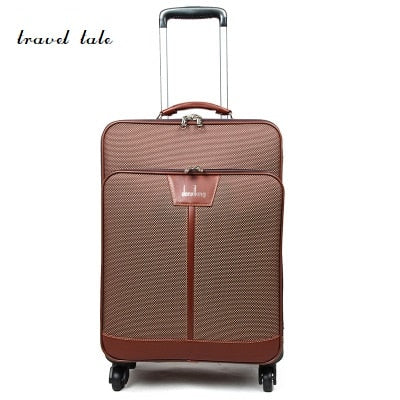 Travel Tale Style Restoring Ancient Ways 16/18/20/22/24 Inch Pu  Rolling Luggage Spinner Brand