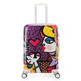 Travel Tale Personality Cartoon Pattern 20/24 Inch Rolling Luggage Spinner Brand Travel Suitcase
