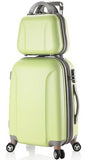 Women Abs Spinner Luggage And Cosmetic Bag 2Pcs Set 20/24/28 Inch Coded Lock Travel Trolley