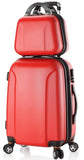 Women Abs Spinner Luggage And Cosmetic Bag 2Pcs Set 20/24/28 Inch Coded Lock Travel Trolley