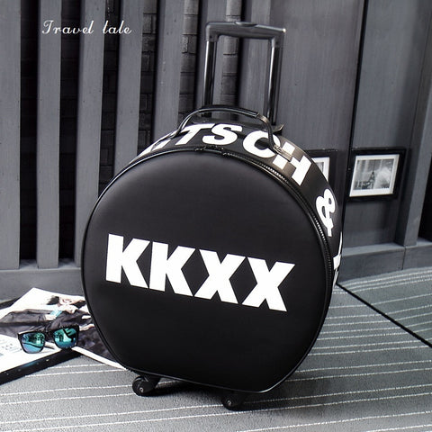 Travel Tale Fashion Circle Personality Traveling Bag Rolling Luggage Spinner Brand Travel Suitcase