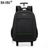Baibu High Quality Waterproof Travel Trolley Backpack Luggage Bags Wheeled Carry-Ons Bags Large