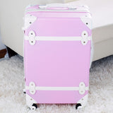 Letrend Abs Vintage Suitcase Wheels Rolling Luggage Set Spinner Women Retro Trolley Cabin Travel