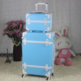 Letrend Abs Vintage Suitcase Wheels Rolling Luggage Set Spinner Women Retro Trolley Cabin Travel