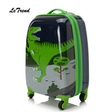 Letrend Cute Cartoon Suitcases Wheel Kids Dinosaur Rolling Luggage Set Spinner Trolley Children
