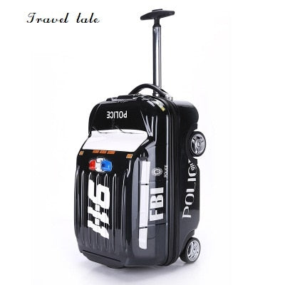 Travel Tale Cartoon Car  20 Inch Size Children Pc Rolling Luggage Spinner Brand Travel Suitcase