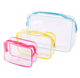 Etya Travel Pvc Cosmetic Bags Women Transparent Clear Zipper Makeup Bags Organizer Bath Wash Make