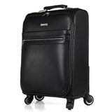 Letrend Spinner Rolling Luggage Business Trolley Men Suitcases Wheels Pu Leather Trunk 16 Inch