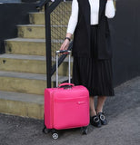 Universal Wheels Trolley Luggage 18 Commercial Male Women'S Small Suitcase Luggage,Color Rainbow